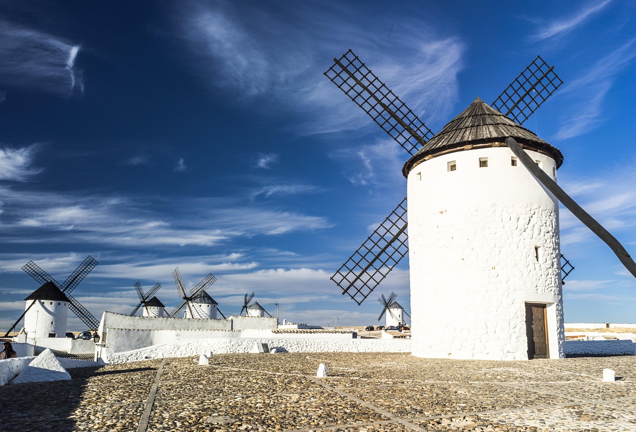 mellid tranquil rincon rural with windmills and crosses 2